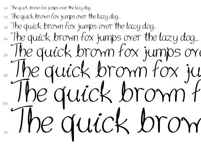 Nice Written font waterfall